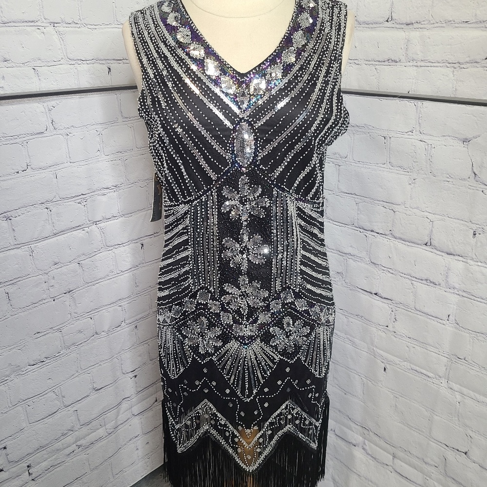 Retro Stage Sequin Dress